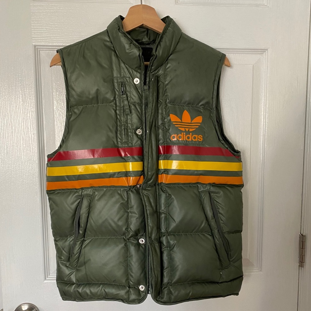 Adidas Olive Green Down Vest